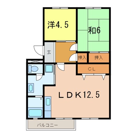 コーポ中根の物件間取画像